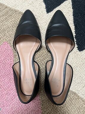 a new day Black Pointed D'Orsay Slip-On Flats